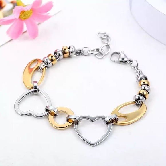 Women Stainless Steel Love Pendant Bracelet - Picture 3 of 5